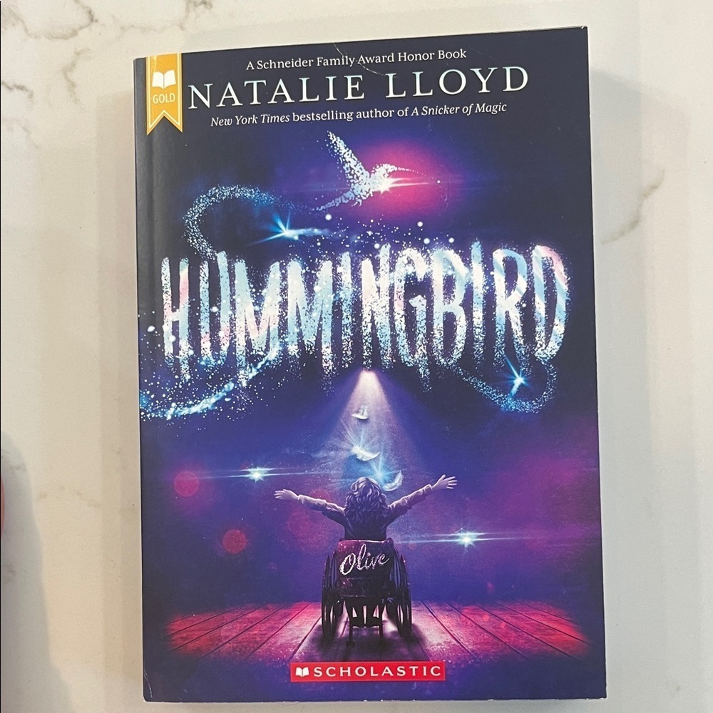 Scholastic Hummingbird by Natalie Lloyd - Purple and Blue Cover